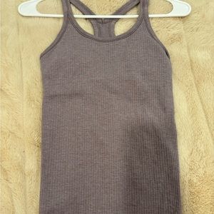 purple lululemon ebb to street tank